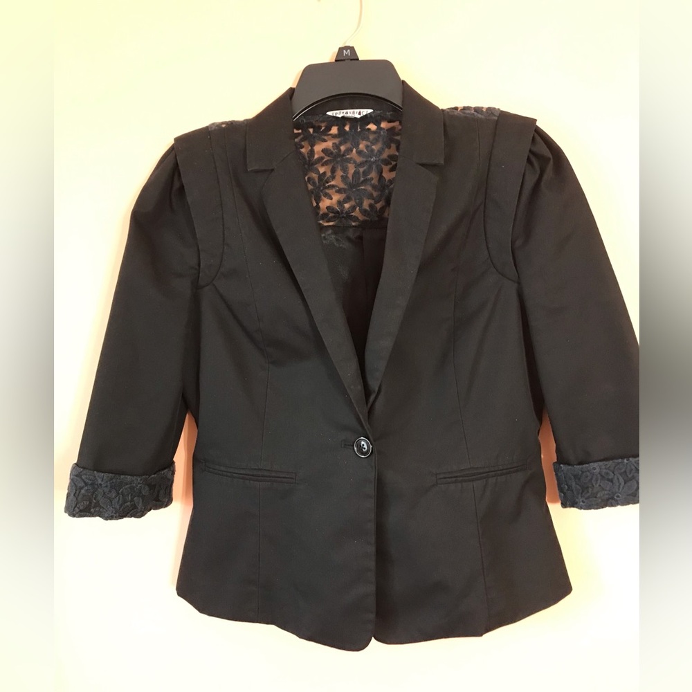 Black Satin Women's Jacket - Picture 11 of 12